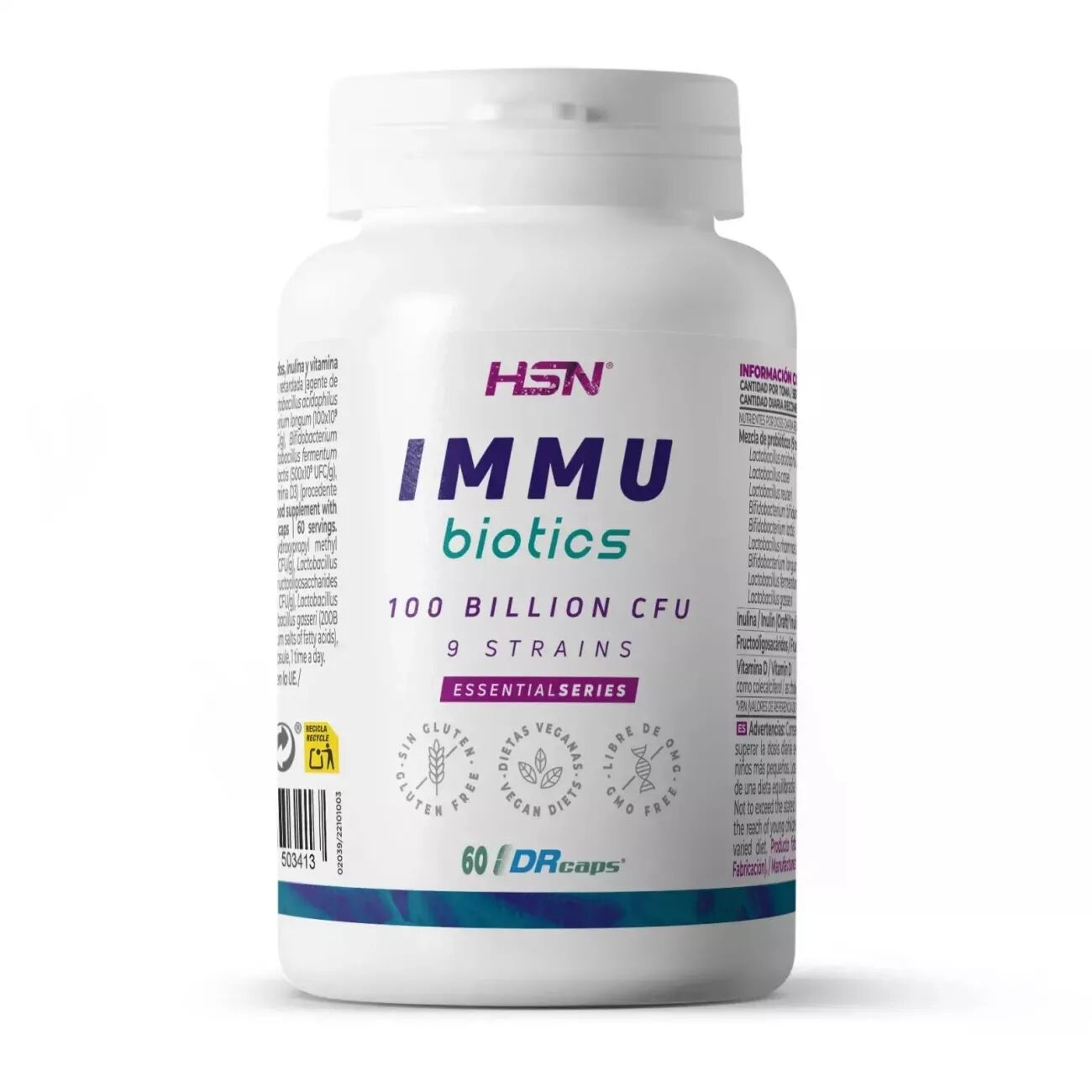 HSN Inmu biotics (probióticos) 100b ufc 60 veg caps
