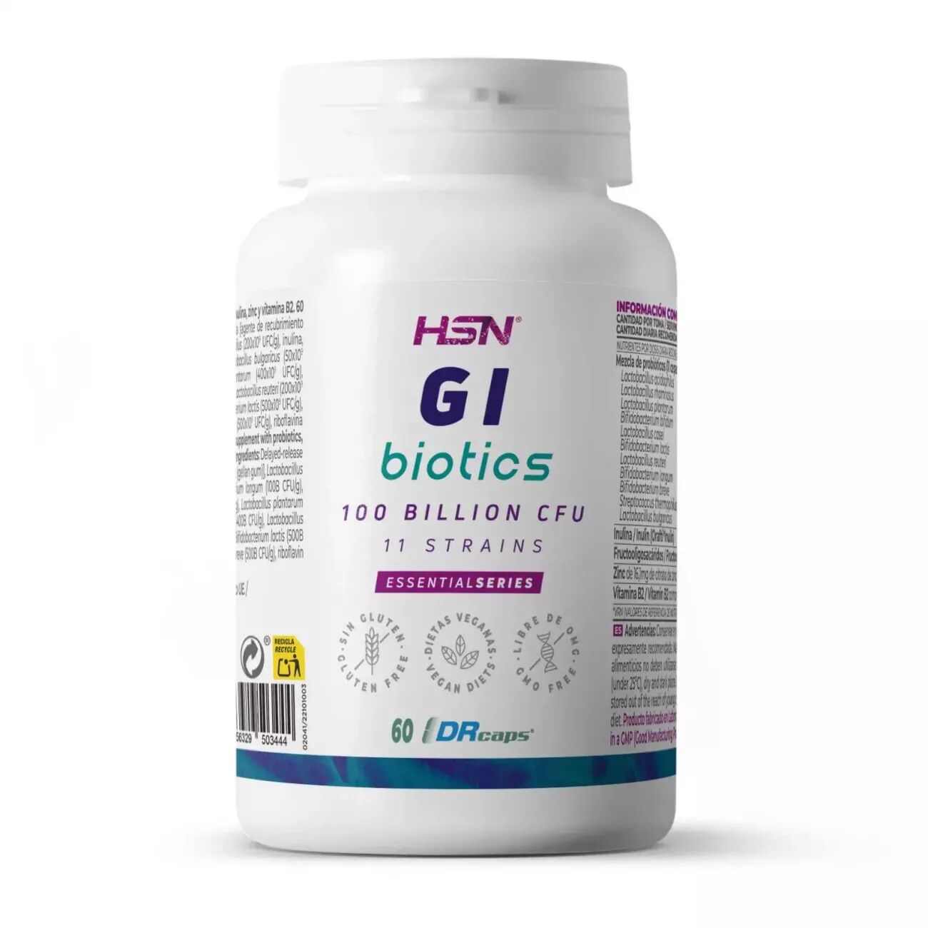 HSN Gi biotics (probióticos) 100b ufc 60 veg caps