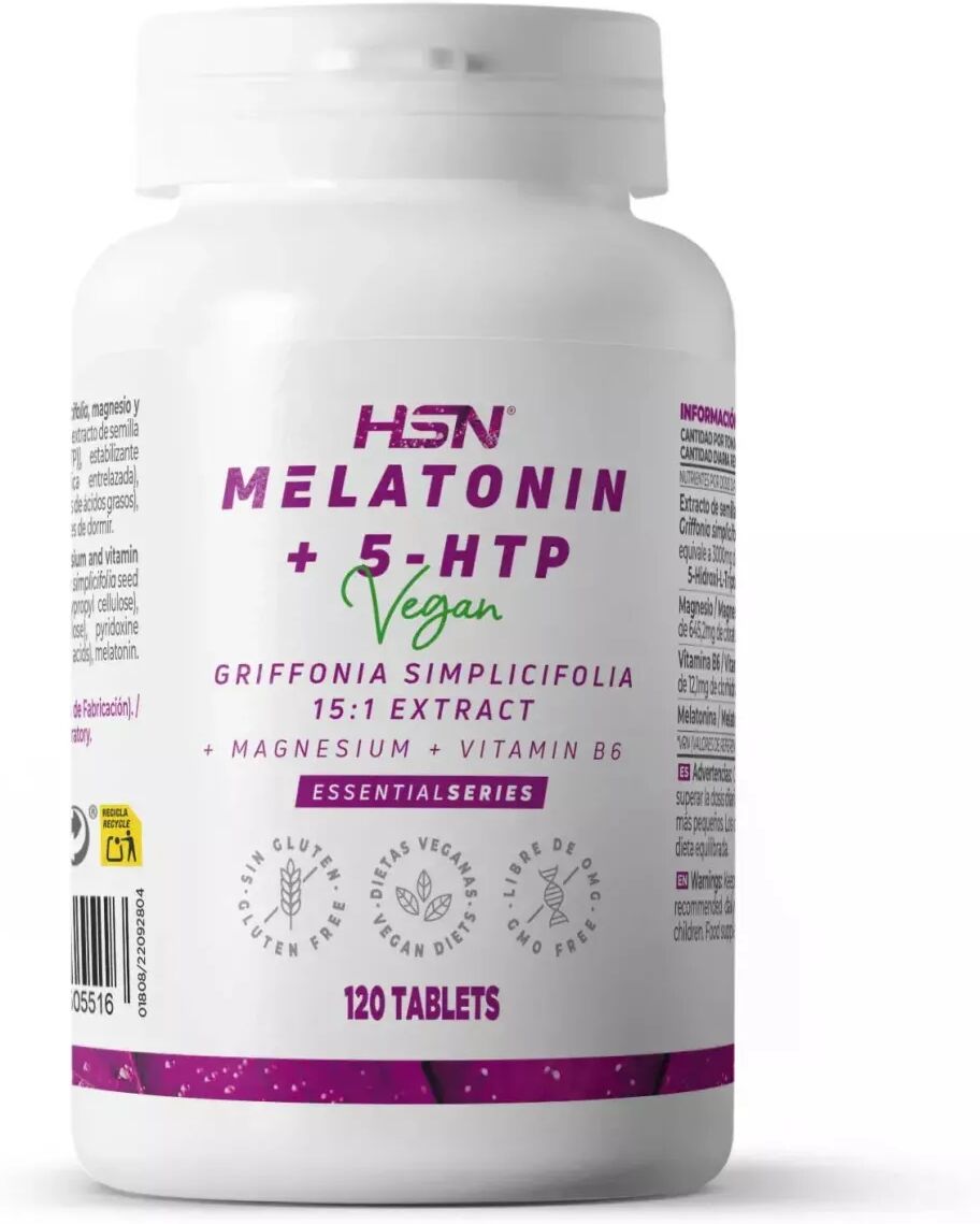 HSN Melatonina + 5-htp 1,9mg/100mg - 120 tabs