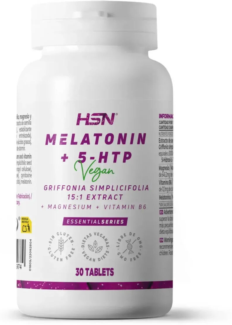 HSN Melatonina + 5-htp 1,9mg/100mg - 30 tabs