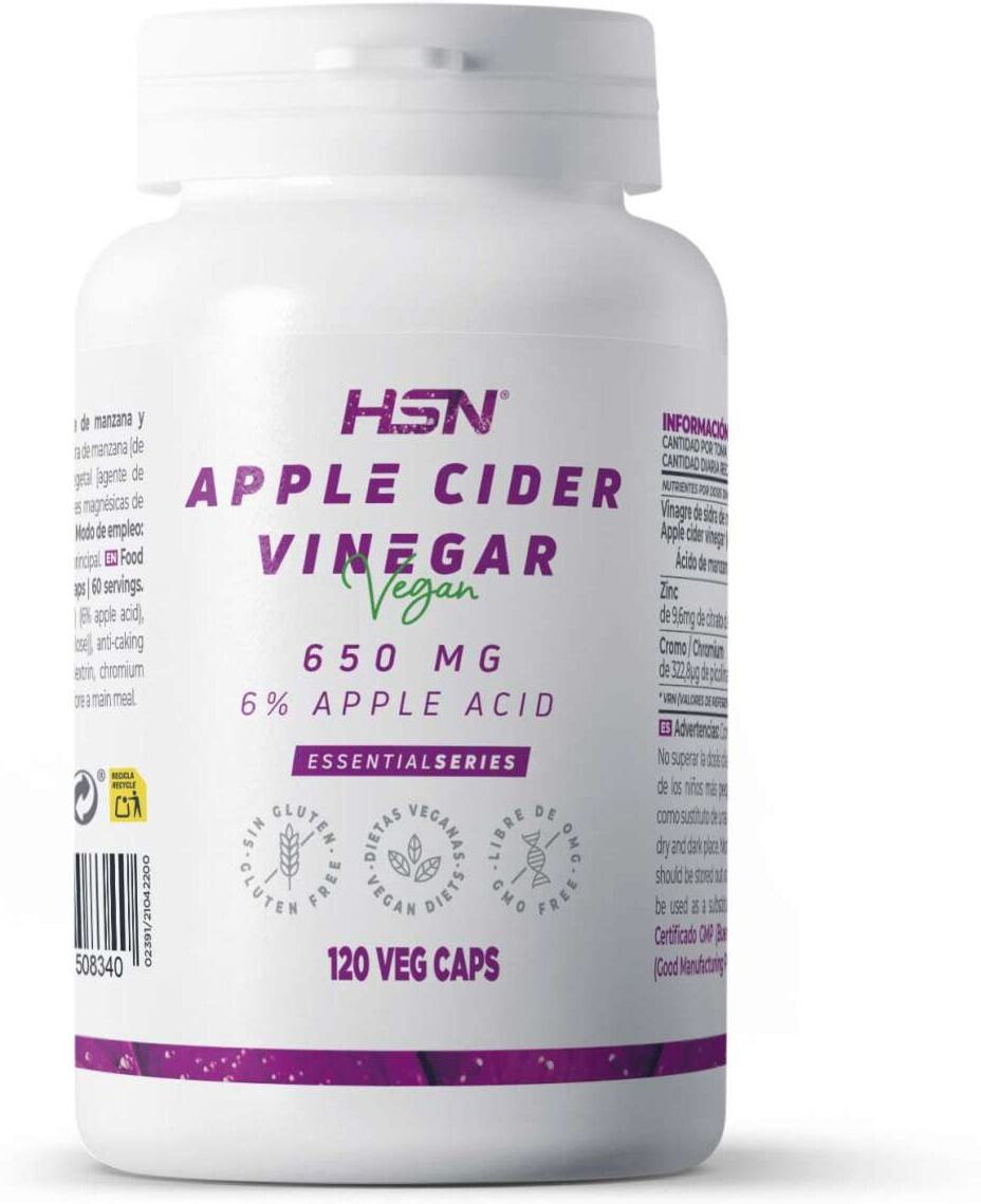 HSN Vinagre de sidra de manzana 650mg - 120 veg caps