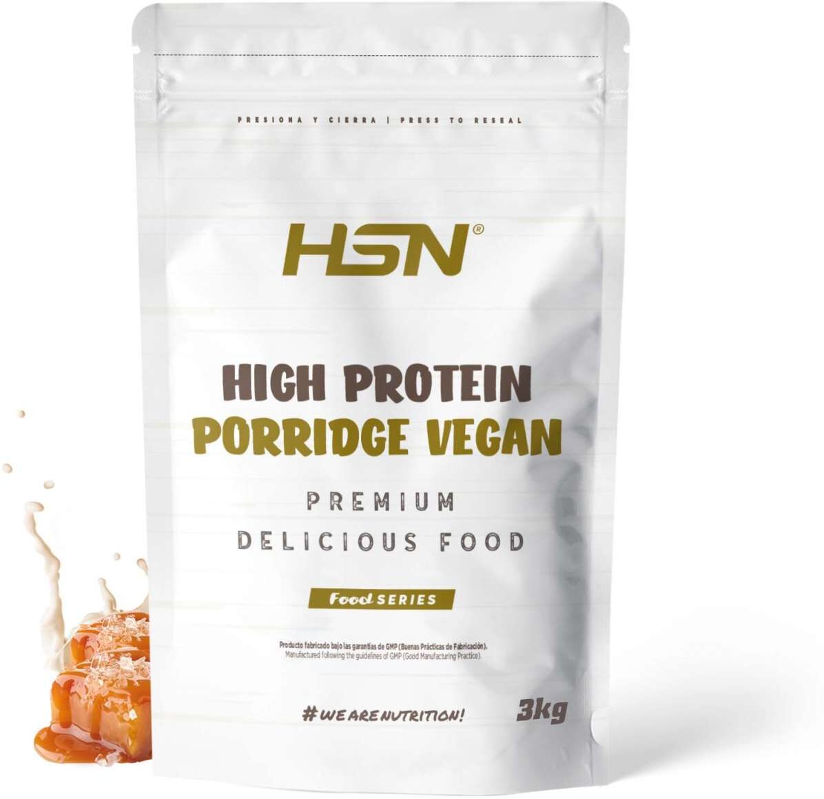 HSN Gachas de avena proteicas veganas 3kg caramelo salado