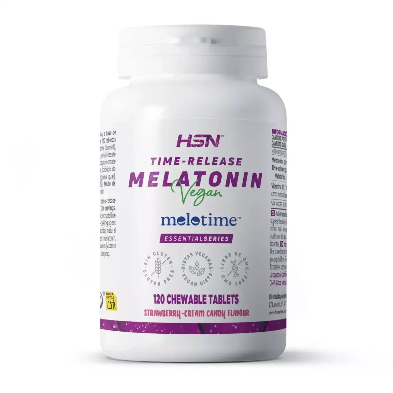 HSN Melatonina de liberación secuencial (4,2mg melotime™) - 120 tabletas masticables