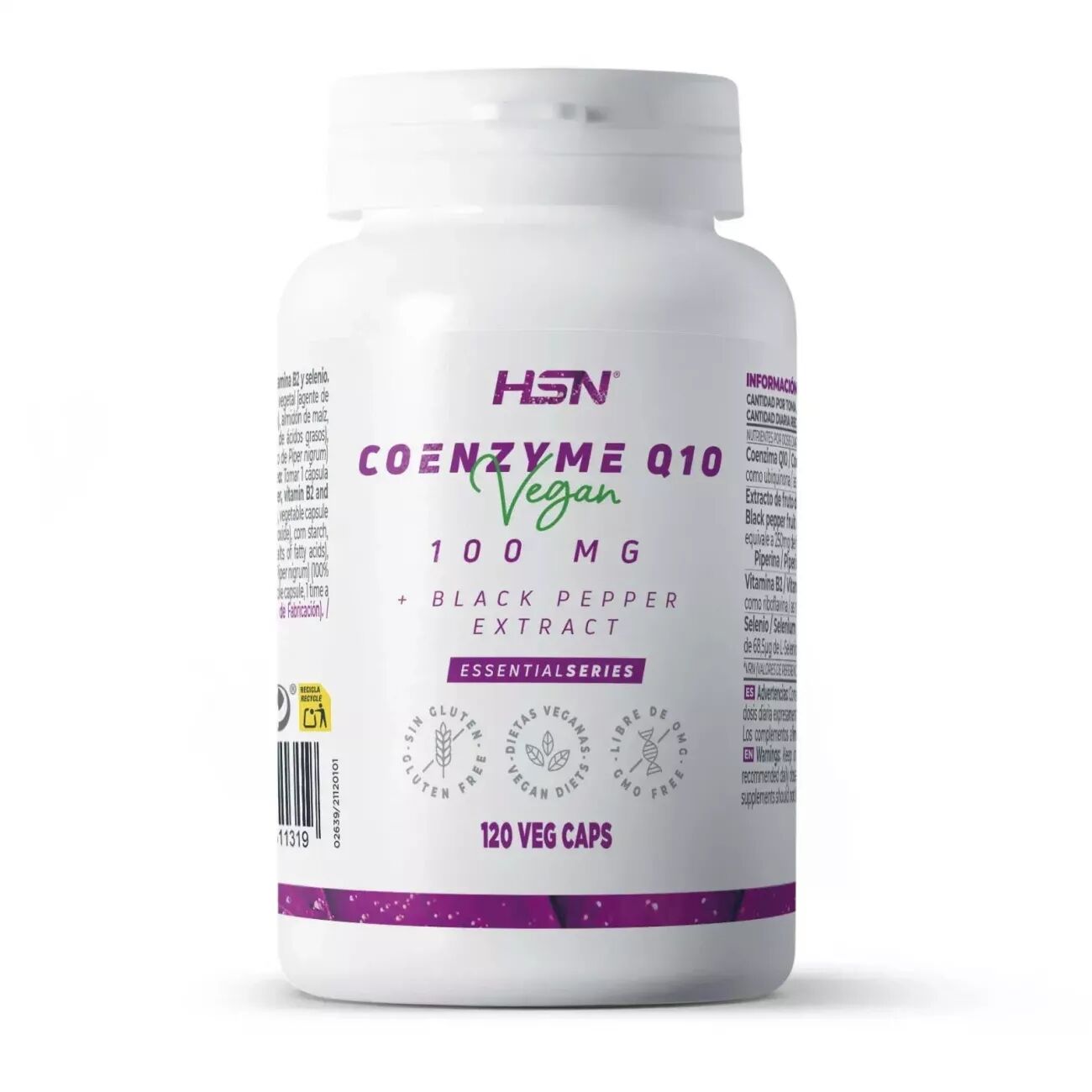 HSN Coenzima q10 100mg + bioperine® - 120 veg caps