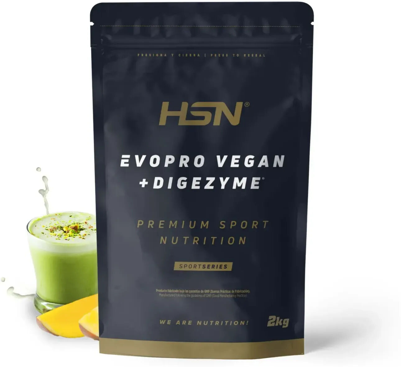 HSN Evopro vegan (mezcla proteínas premium) + digezyme® 2kg mango-matcha