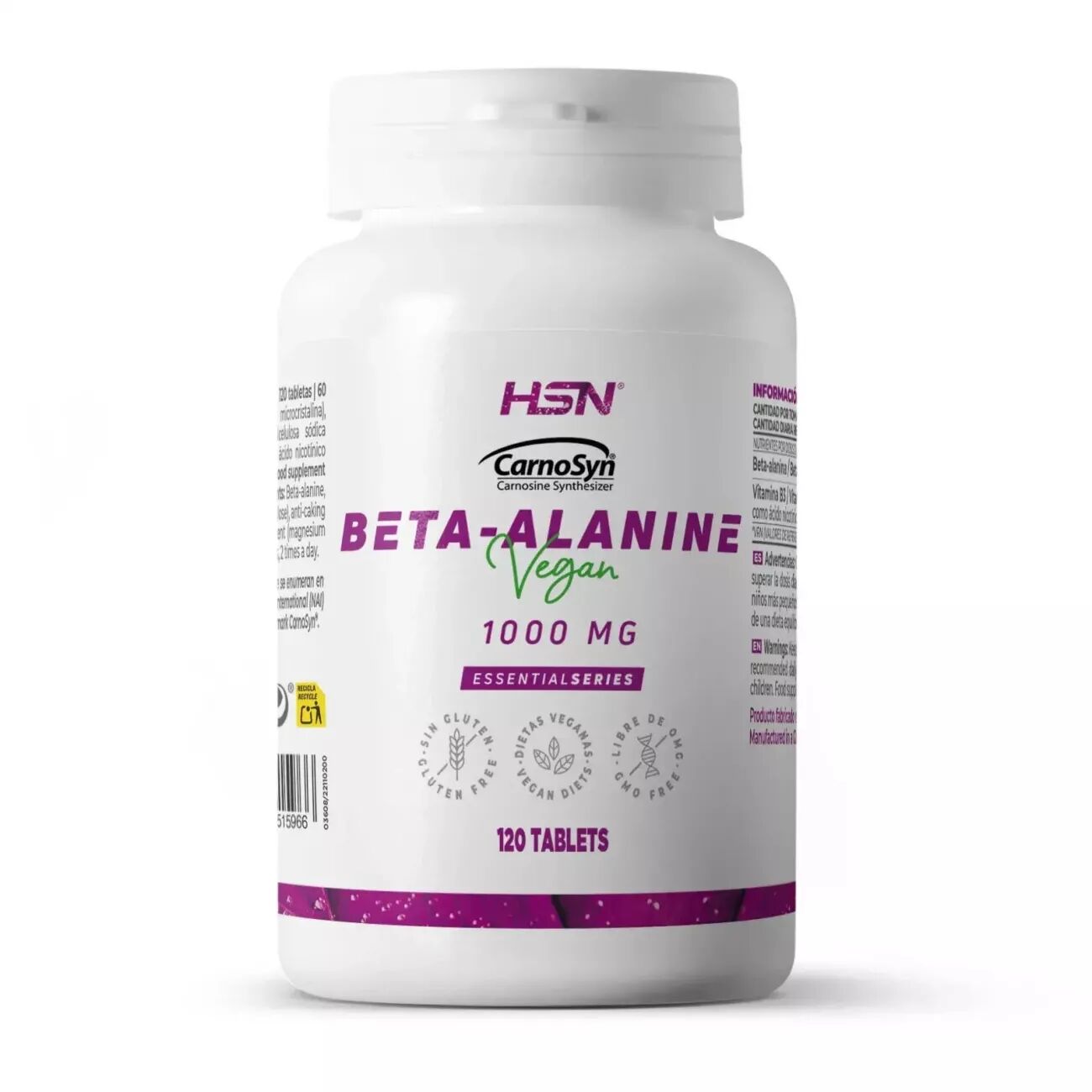 HSN Beta-alanina 1000mg (carnosyn®️) - 120 tabs