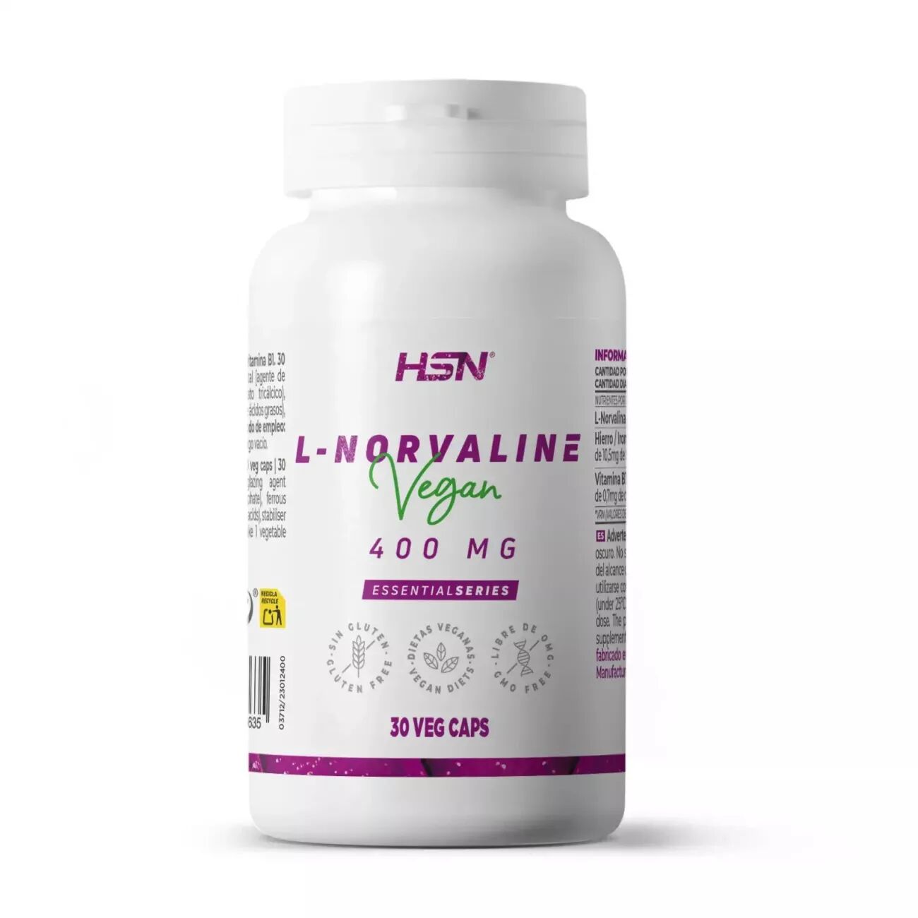 HSN L-norvalina 400mg - 30 veg caps