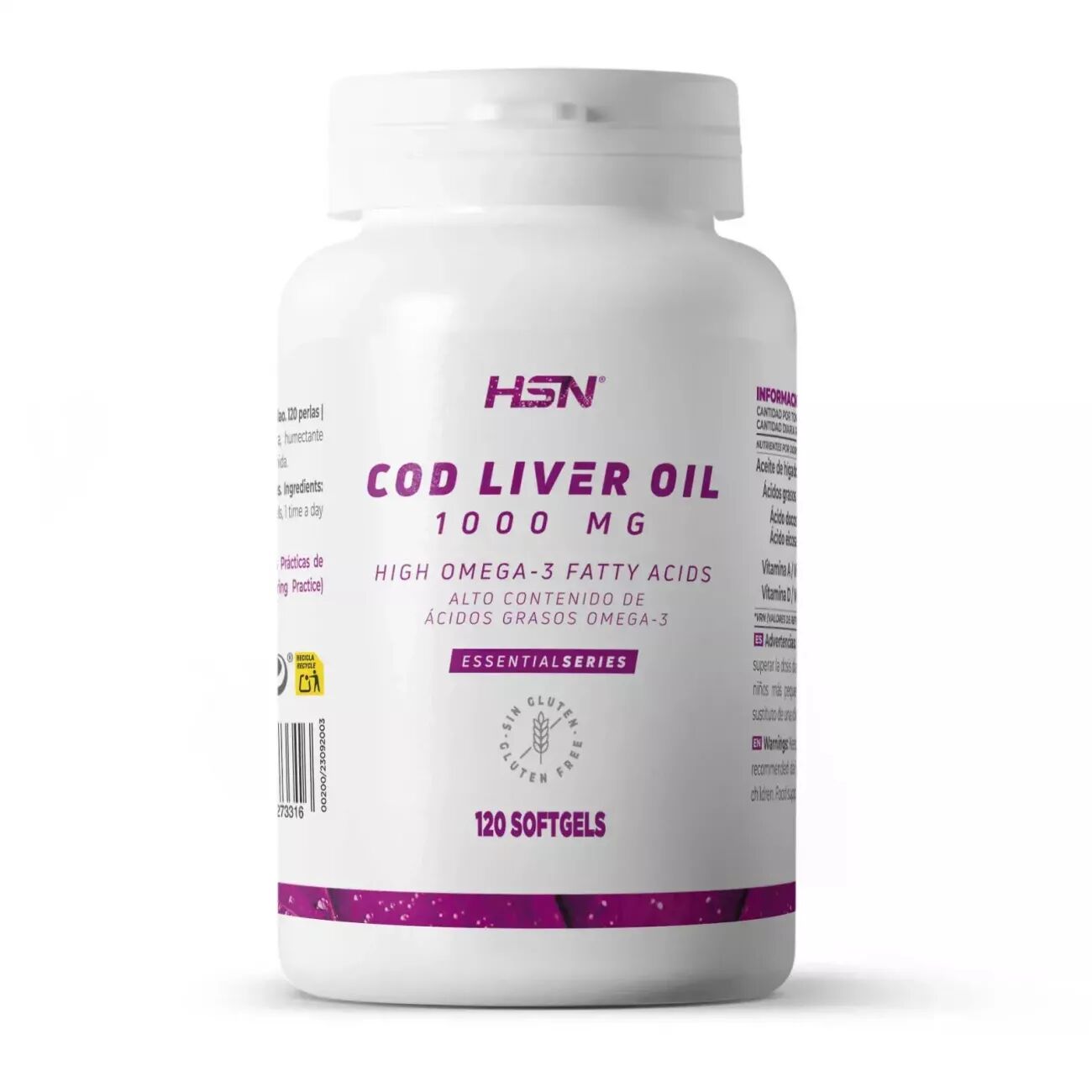 HSN Aceite de hígado de bacalao 1000mg - 120 perlas