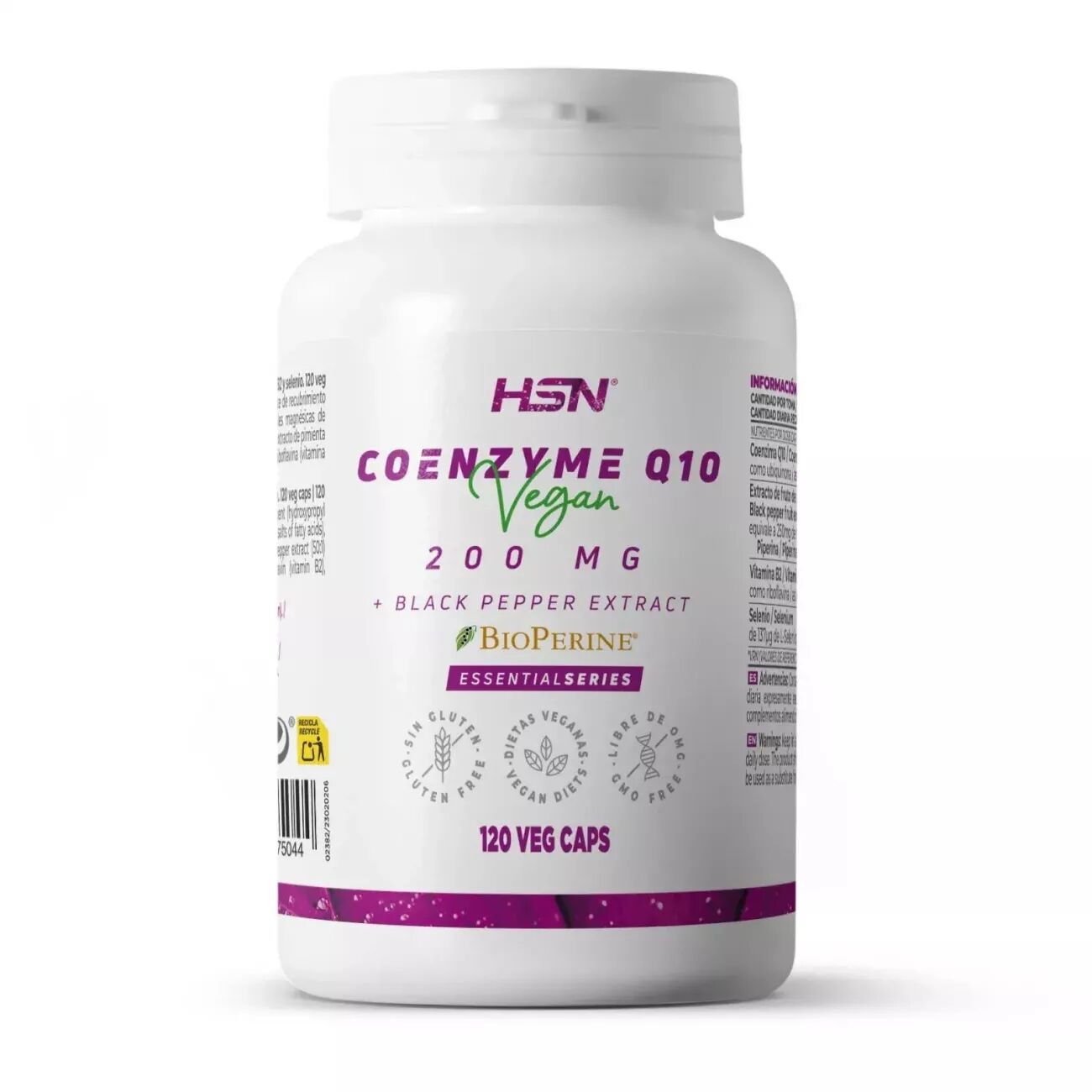 HSN Coenzima q10 200mg + bioperine® - 120 veg caps