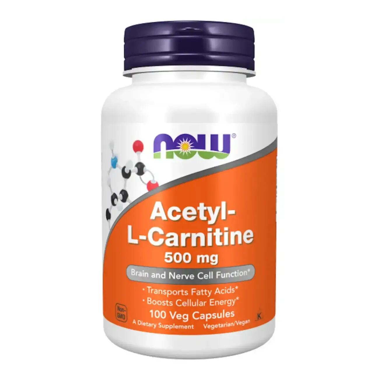 Now Foods Acetil l-carnitina 500mg - 100 veg caps