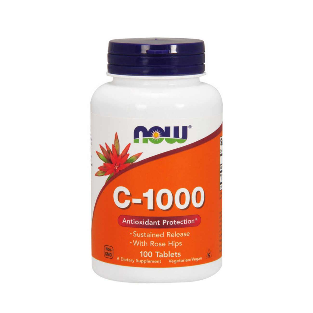 Now Foods Vitamina c + rosa mosqueta 1000mg/25mg - 100 tabs