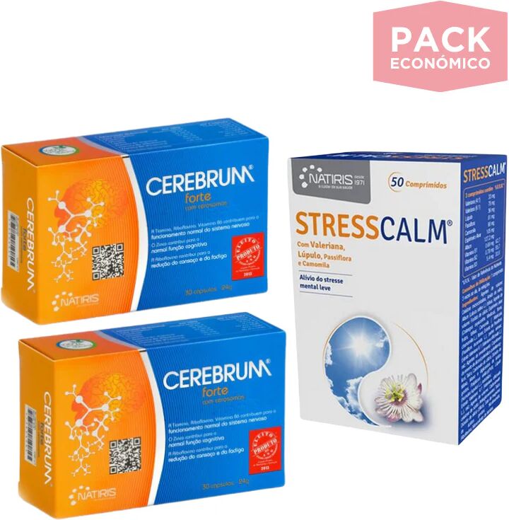 Cerebrum Forte Cápsulas 2x30 + Comprimidos Stresscalm x50