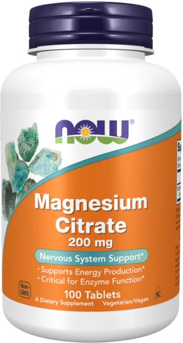 Now Foods Now Citrato de Magnesio 200mg Comprimidos x100