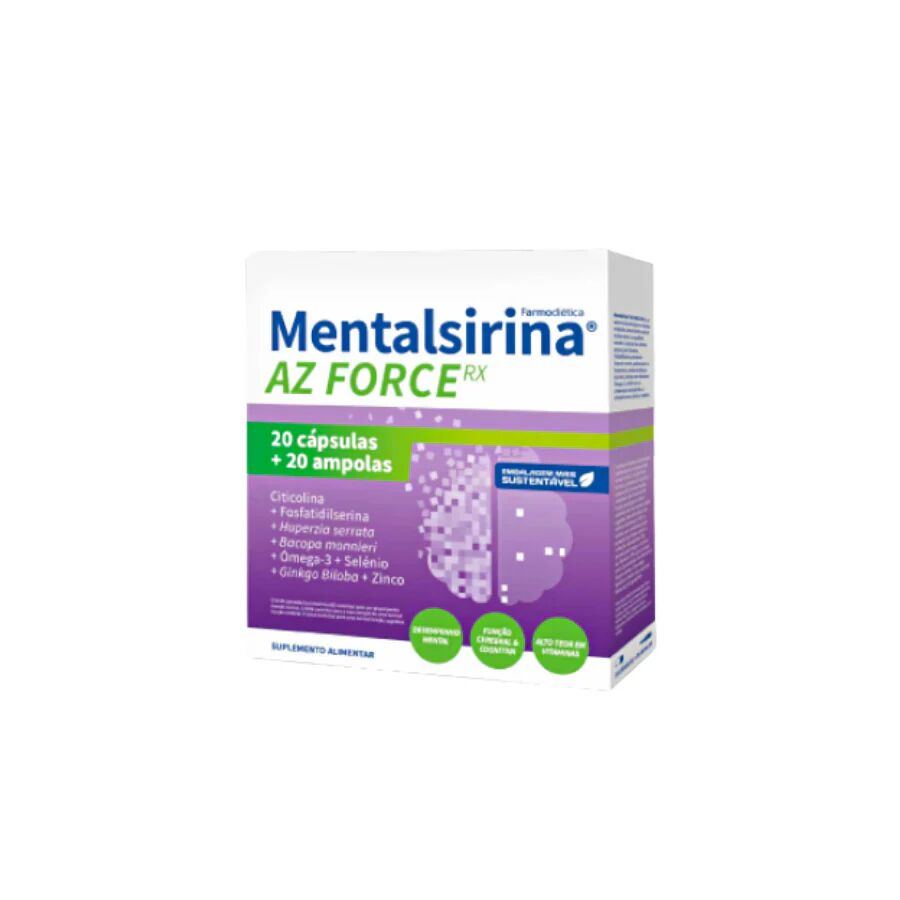 Farmodiética Mentalsyrin AZ Force RX 20 Ampollas + 20 Cápsulas