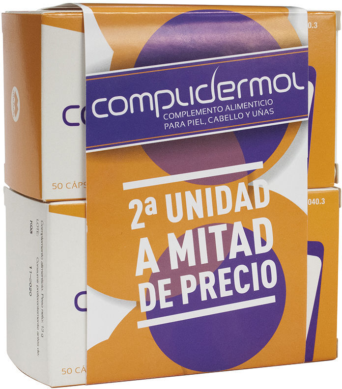 Complidermol para piel, cabello y uñas 2 x  50 cápsulas