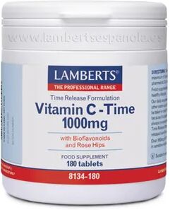 Lamberts VITAMINA C 1000mg CON BIOFLAVONOIDES (LIBERACIÓN SOSTENIDA) 180 Tabs