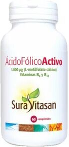 Sura Vitasan Ácido Fólico Activo 1000 mcg 60 Tabs