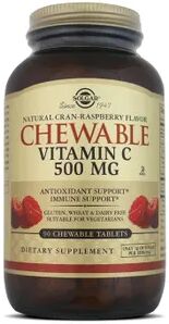 Solgar CHEWABLE VITAMIN C 500mg 90 Tabs Frambuesa