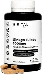 Hivital Foods Ginkgo Biloba 6000 mg 210 VCaps