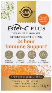 Solgar Ester-C Plus Vitamin C 1000 mg Effervescent 7 Sobres Naranja