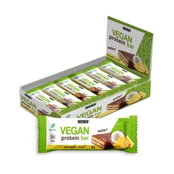 Weider Vegan Protein Bar Wafer! 12 Uds 35g Piña-Coco