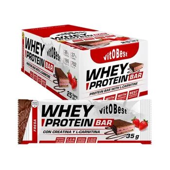 Vitobest Whey Protein Bar 25 Barritas 35g Fresa