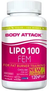 Body Attack Lipo 100 Fem 120 Caps