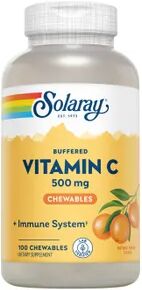 Solaray VITAMINA C MASTICABLE 500mg 100 Tabs SABOR NARANJA