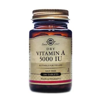 Solgar Dry Vitamin A 5000 iu 100 Tabs
