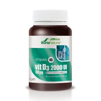 Soria Natural VIT&MIN 45 Vitamina D3 2000 ui 60 Tabs