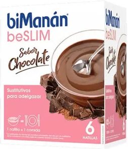 Bimanán BeSlim Natillas De Chocolate 50g 6 Sobres Chocolate