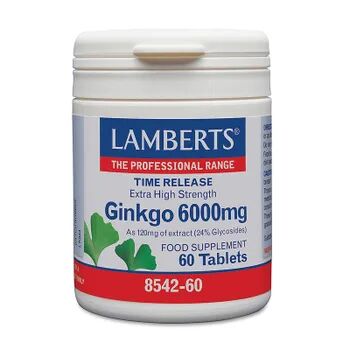 Lamberts Ginkgo Biloba 6000 mg 60 Tabs