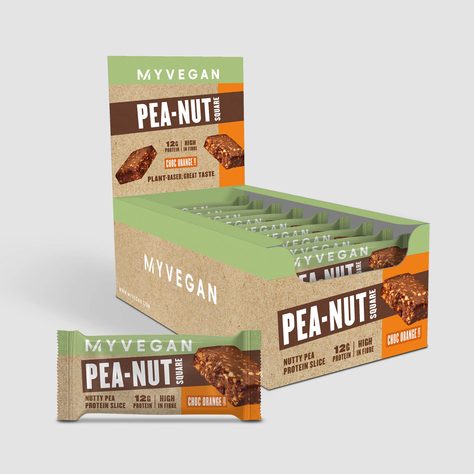 Myprotein Pea-Nut Square - Chocolate con Naranja