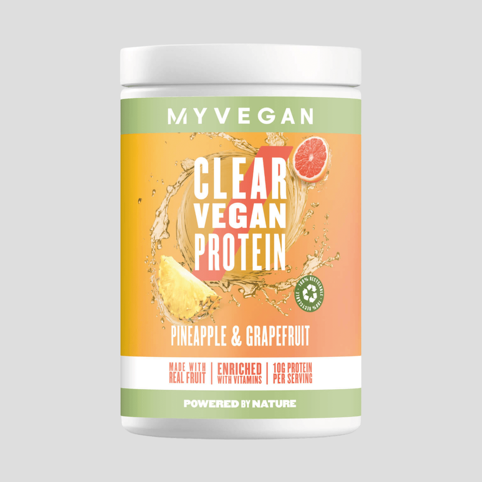 Myvegan Clear Vegan Protein - 320g - Pineapple & Grapefruit