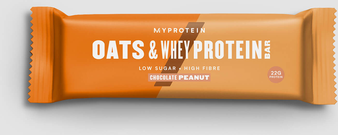 Myprotein Barrita de Avena y Proteína de Suero - Chocolate y Cacahuetes