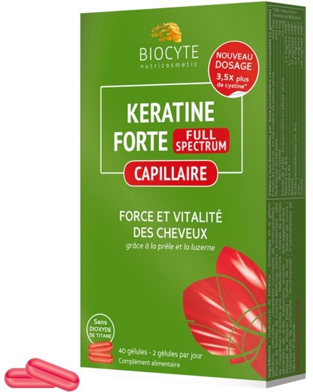 Biocyte Keratina Forte Extra Plus 40&nbsp;caps.