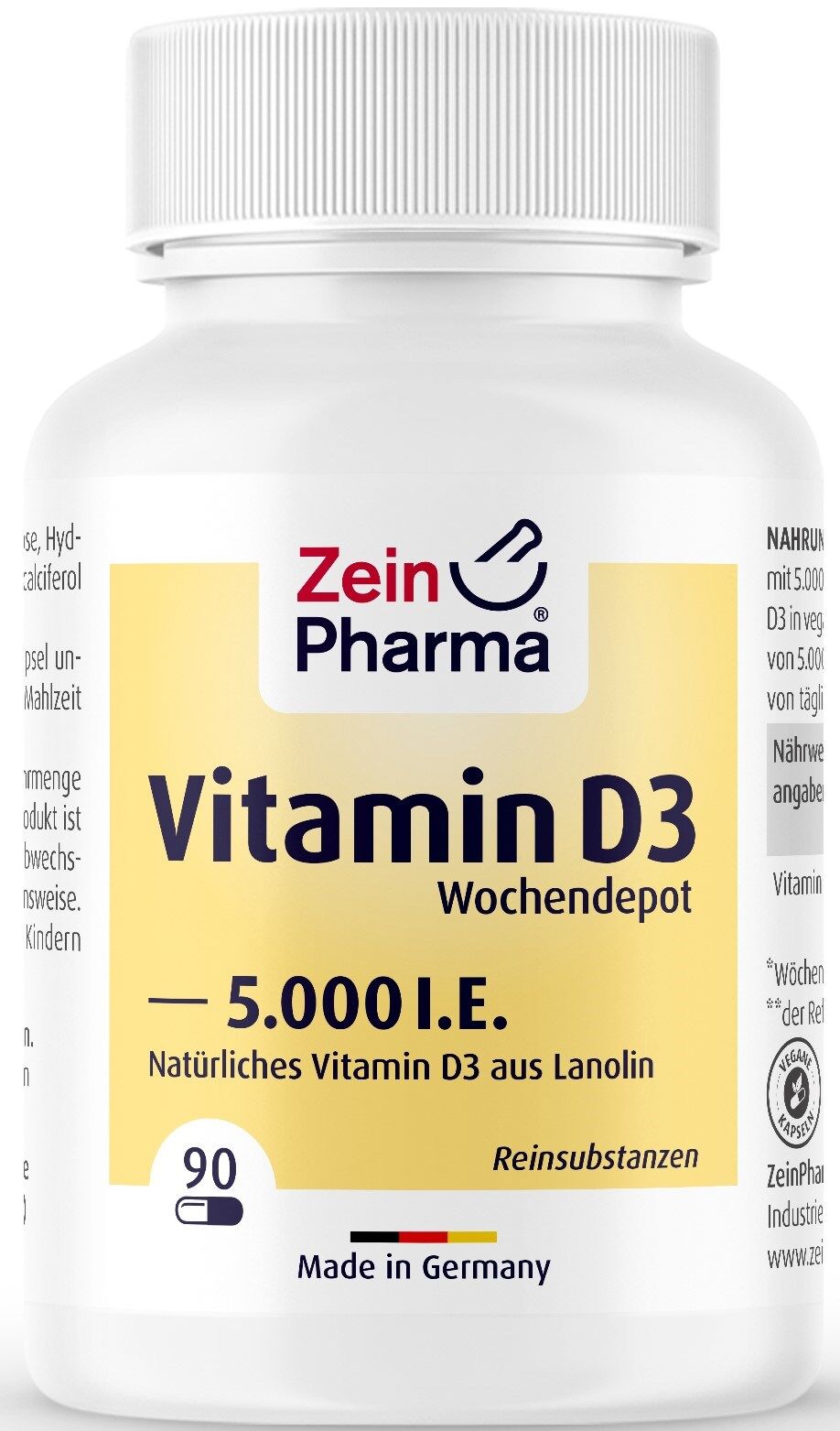 ZeinPharma Vitamina D3 Cápsulas vegetarianas 90&nbsp;caps.