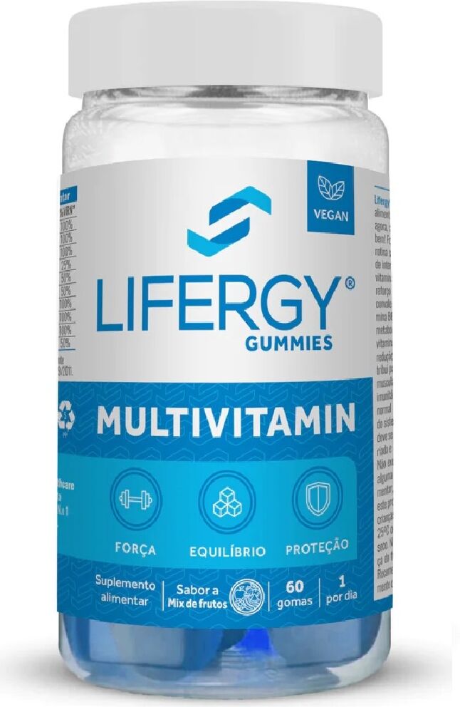 Lifergy Gummies Multivitamínico - Deficiencias minerales, fatiga física y mental 60&nbsp;gominolas Tutti Frutti