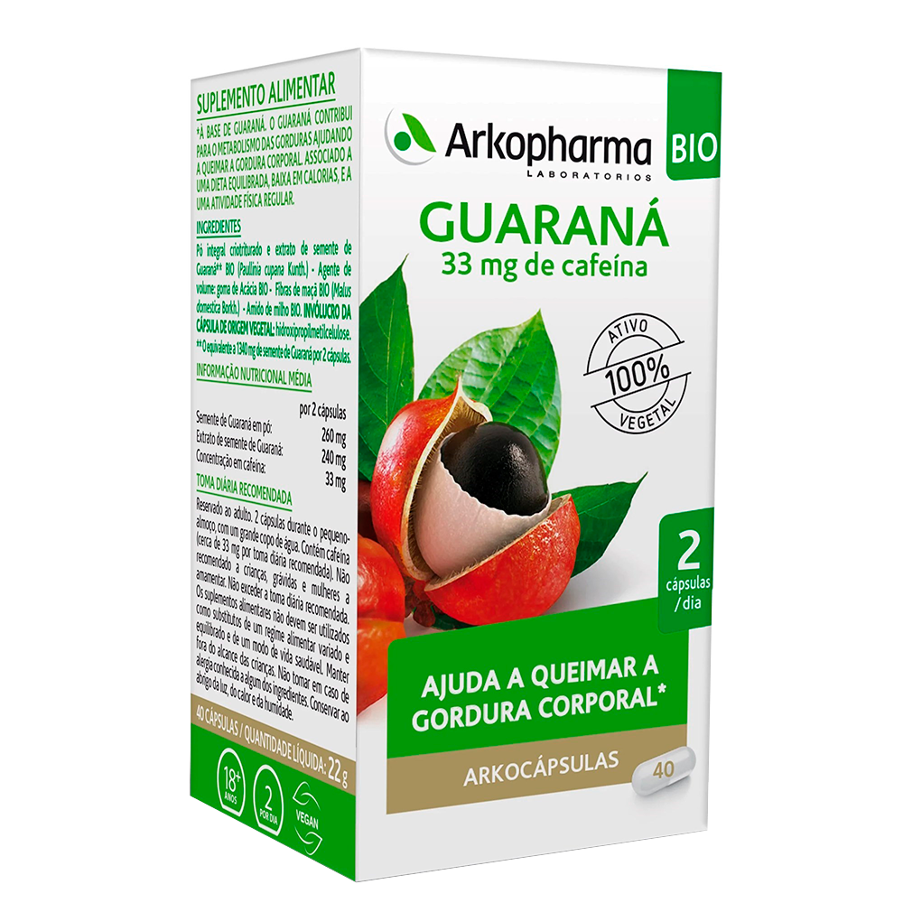 Arkopharma Arkocápsulas Guaraná Bio Complemento alimenticio 40&nbsp;caps.