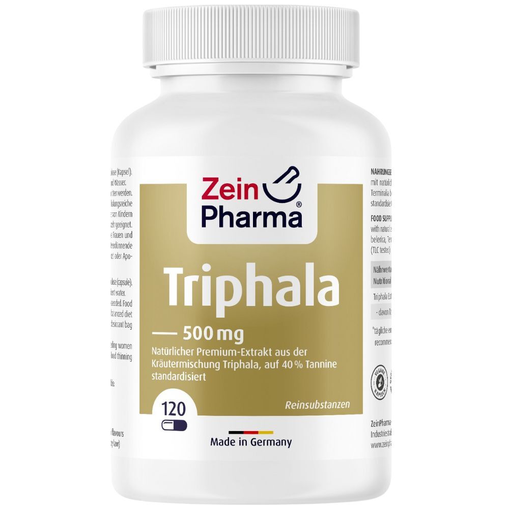 ZeinPharma Extracto de triphala 500 mg 120&nbsp;caps.