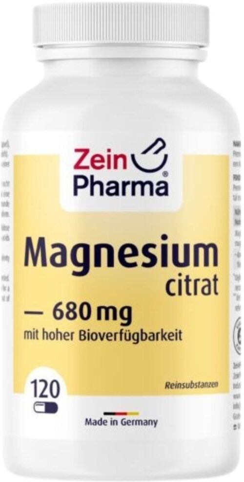 ZeinPharma Citrato de magnesio 680 mg Alta biodisponibilidad 120&nbsp;caps.