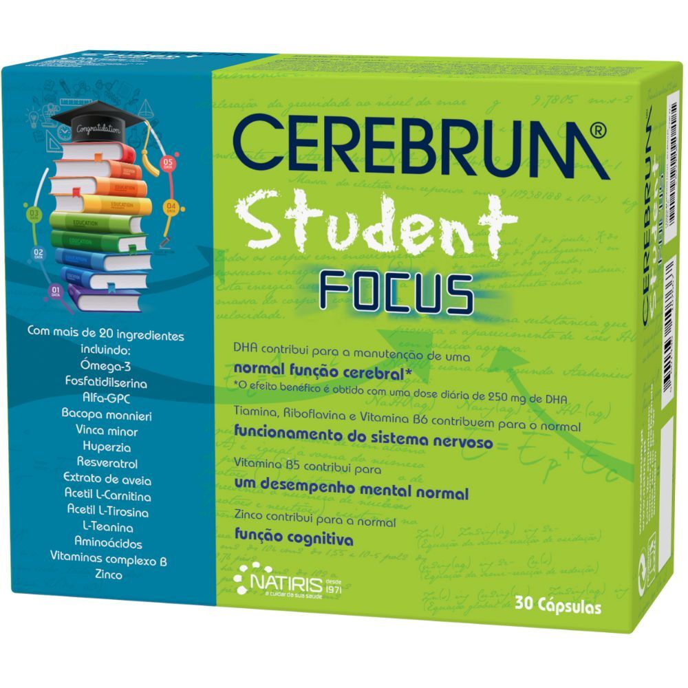 Cerebrum Suplemento alimenticio Student Focus 30&nbsp;caps.