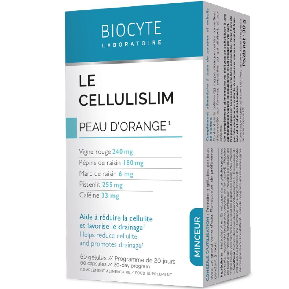 Biocyte Le Cellulislim Complemento alimenticio 60&nbsp;caps.
