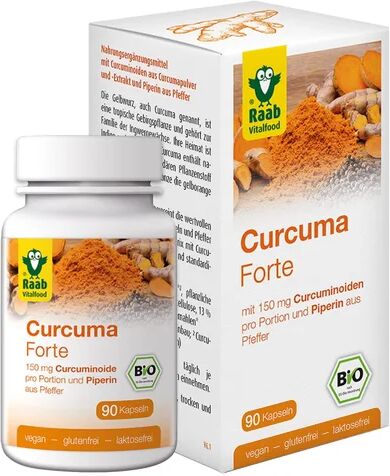 Raab Vitalfood Cúrcuma Forte Bio 90cápsulas