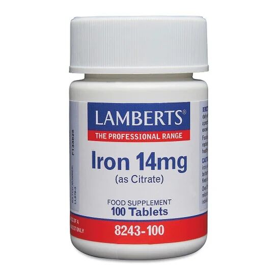 Lamberts Iron 14mg 100 tabletas