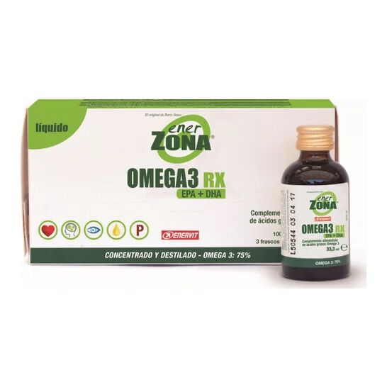 Enerzona omega 3 Rx 3 frascos de 33ml