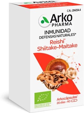 Arkopharma Arkocápsulas Reishi Shiitake-Maitake BIO 40caps