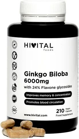 Hivital Foods Ginkgo Biloba 6000mg 210caps