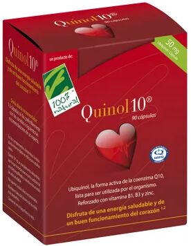 Cien por Cien Natural 100% Natural Quinol 10 90cápsulas de 50mg de Ubiquinol