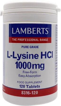 Lamberts L-Lisine HCL 1000mg 120 Tabletas